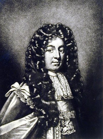 Charles Seymour (1662-1748) Hertog van Somerset, illustratie uit Portretten van Karakters Illustere in de Britse Geschiedenis, gegraveerd door Robert Dunkarton door English School